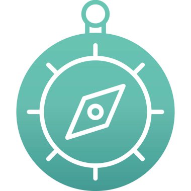 Eşsiz Pusula Satır Vektörü Simgesi