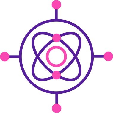 atom simgesi, vektör illüstrasyonu