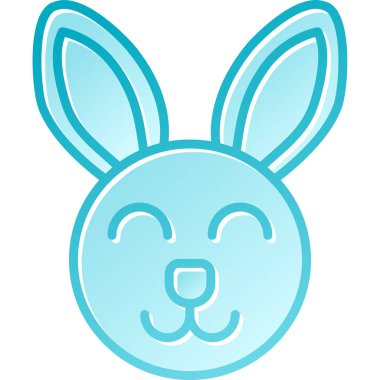 Tavşancık. Web simgesi basit illüstrasyon