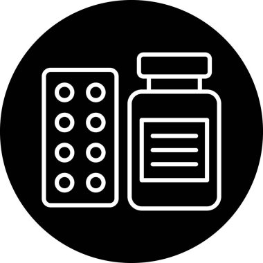 Modern b 'nin vektör illüstrasyonu tıbbın ikonundan yoksun