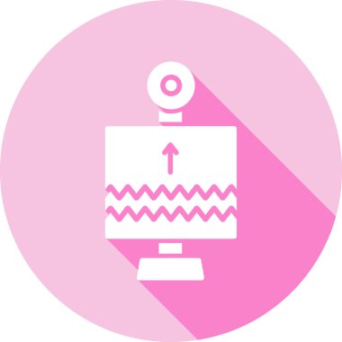 Bir robot simgesinin vektör illüstrasyonu