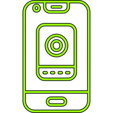 Basit vektör illüstrasyon mobil