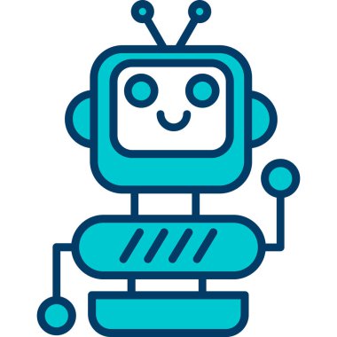 robot simgesi vektör işareti