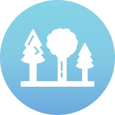 Ağaçlar. Web simgesi basit illüstrasyon