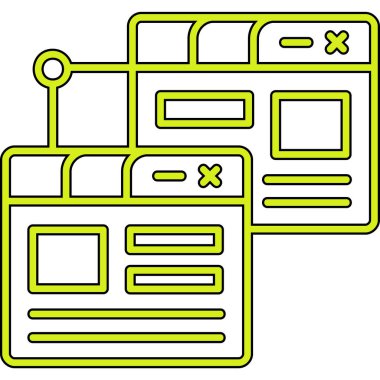 Tarayıcı veri sunucusu simgesi ana hat biçiminde