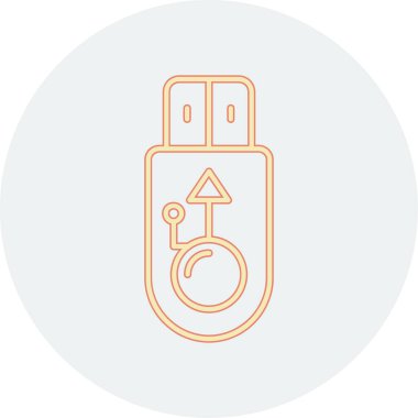 eşsiz usb kablo vektör simgesi