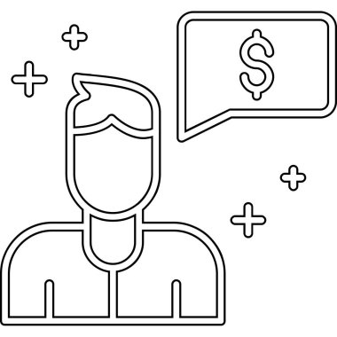 iş adamı dolar simgesiyle