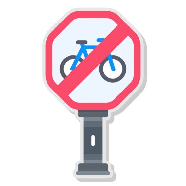 bisiklet park simgesi ile doldurulmuş - taslak biçimi