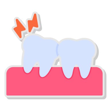 Diş simgesi. Diş vektör simgesi web için basit örnek