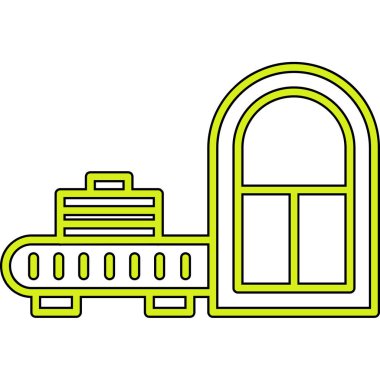 Kapı kapısı simgesi ana hat biçiminde