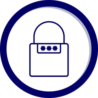 Kilit simgesinin vektör illüstrasyonu