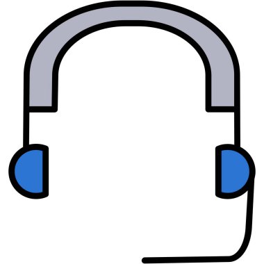 kulaklık simgesi vektör illüstrasyonu