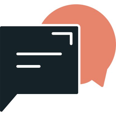 Konuş. Web simgesi basit illüstrasyon