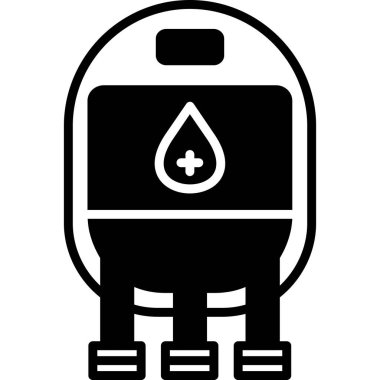 Benzin istasyonu simgesi. Benzin istasyonu vektör simgesi web için anahat çizimi