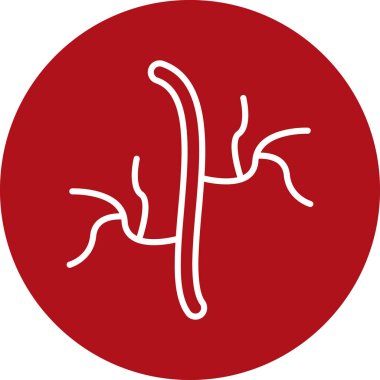 Böbrek. Web simgesi basit tasarım