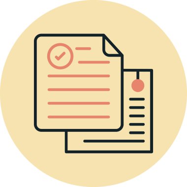 belge simgesi vektör illüstrasyonu