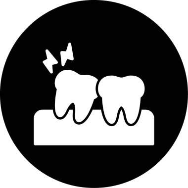 diş simgesi vektör illüstrasyonu