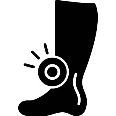 Ayak ayakkabı ikonu. Web için ayak ayakkabı vektör simgesinin basit çizimi