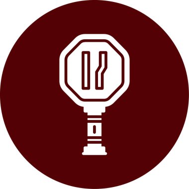 Benzersiz elektrik ampul kabartma vektör simgesi