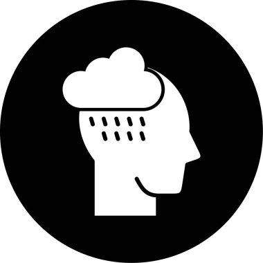 Moda Biçimli Beyin Simgesi İzole Arkaplan