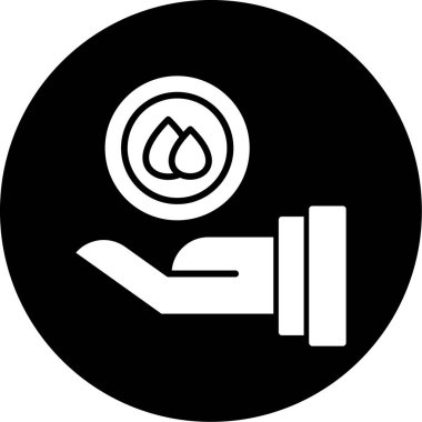 Bir damla su ikonunun vektör illüstrasyonu