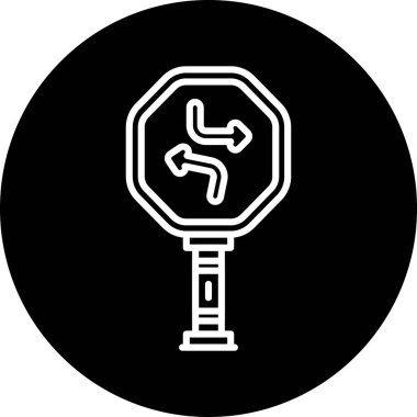 Yol işareti simgesinin vektör illüstrasyonu