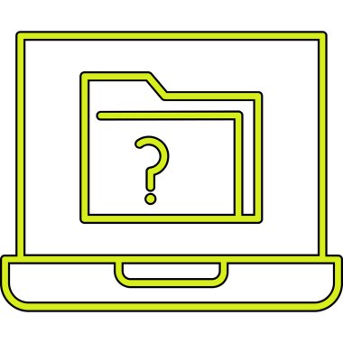 Soru işareti olan bilgisayar