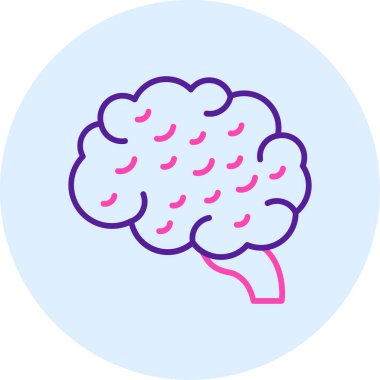 Beyin. Web simgesi basit illüstrasyon
