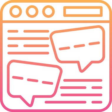 Konuş. Web simgesi basit illüstrasyon