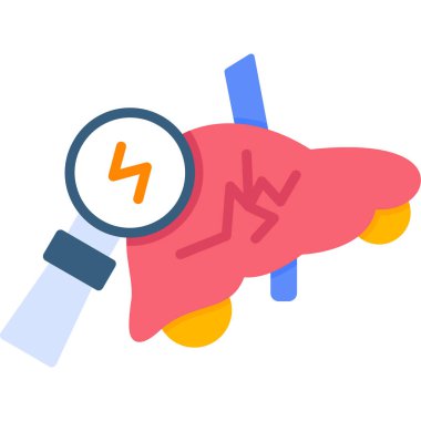 Karaciğer vektör illüstrasyonlu insan beyni. beyaz arkaplanda izole