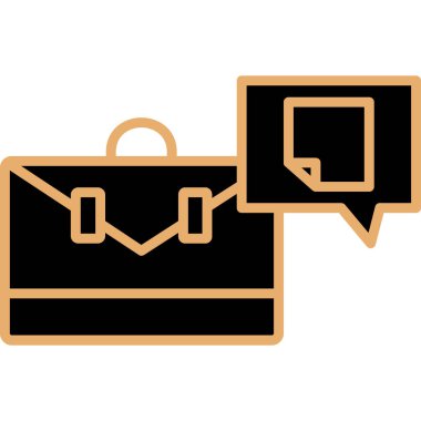 Evrak çantası simgesiyle sohbet kutusu