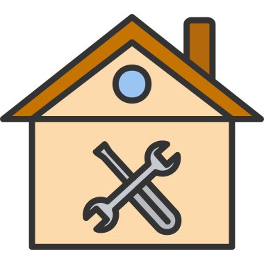 ev inşaatı ev simgesi biçiminde