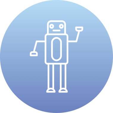 robot ikon vektör illüstrasyonu