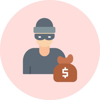 Maske vektör tasarımlı hırsız.