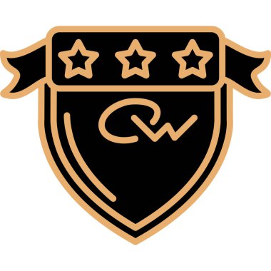 Altın harf w logo şablonu vektörü