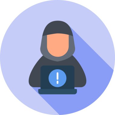 Hacker. Web simgesi basit illüstrasyon