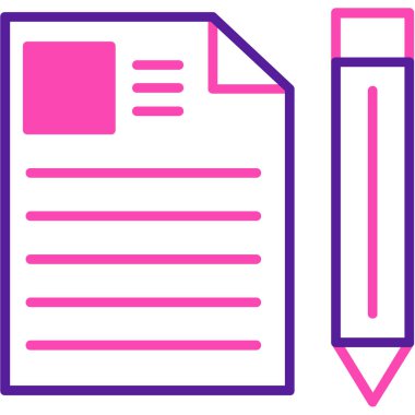 Kağıt simgesinin vektör illüstrasyonu