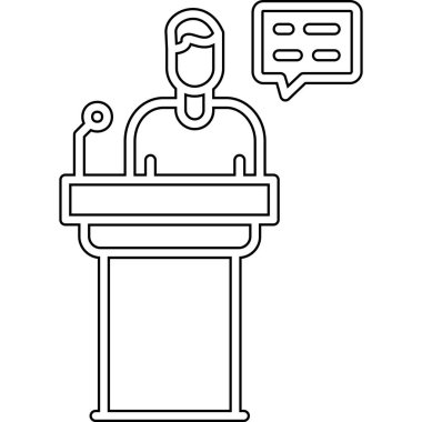 mikrofonlu ve kişili konuşma balonu