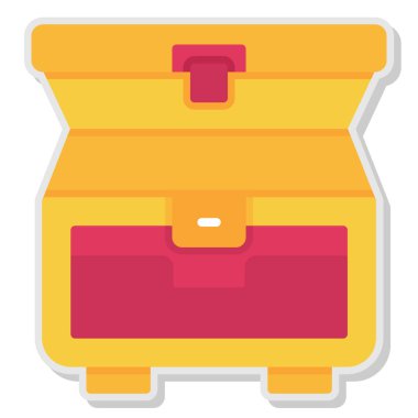 Çizgi film tarzında bir kutunun vektör illüstrasyonu