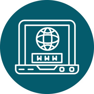 şebeke. Web simgesi basit illüstrasyon