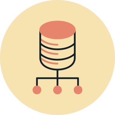 Veritabanı vektör simgesi modern basit vektör illüstrasyonu