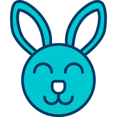 Paskalya Tavşanı simgesi, vektör illüstrasyonu