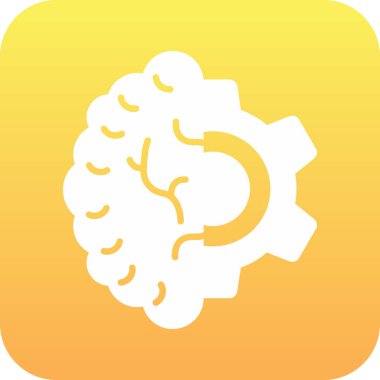 beyin ikonu vektör illüstrasyonu