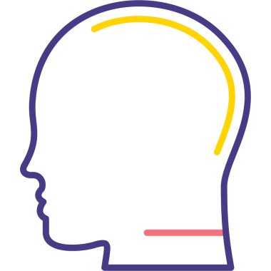 İnsan baş vektör illüstrasyonu