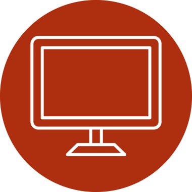 Bilgisayar. Web simgesi basit illüstrasyon