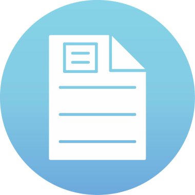 Belge. Web simgesi basit illüstrasyon