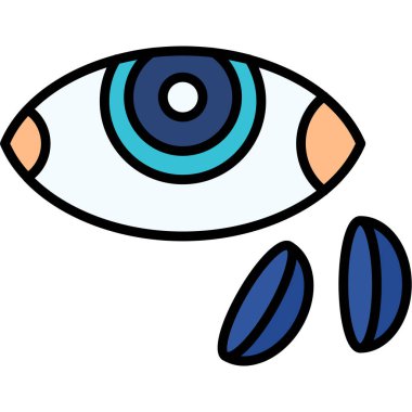 Göz simgesi vektör illüstrasyonu