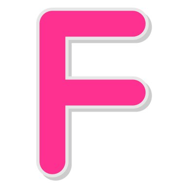 F harfi logo tasarım şablonu elementleri