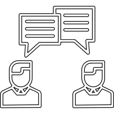 Sohbet. Web simgesi basit illüstrasyon