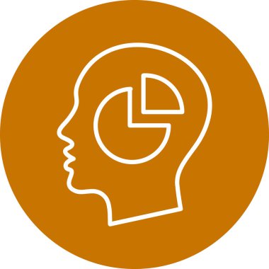 Beyin. Web simgesi basit illüstrasyon